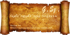 Gyöngyössy Szilvia névjegykártya