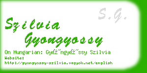 szilvia gyongyossy business card